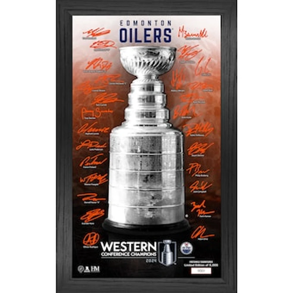 Highland Mint Edmonton Oilers 2024 Western Conference Champions Framed 12" x 20" Signature Stanley Cup Photograph