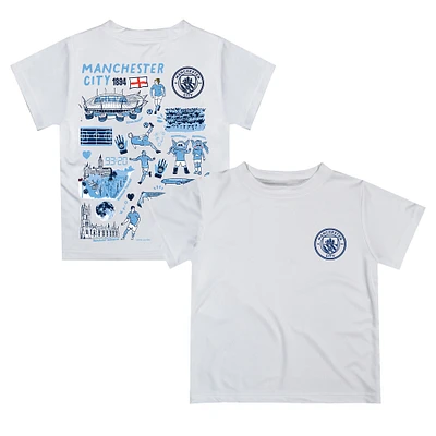 Infant Vive La Fete  White Manchester City Impressions Artwork T-Shirt