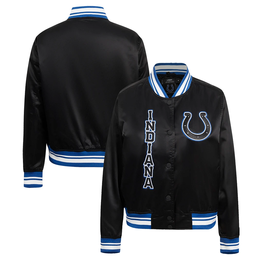 Women's Pro Standard  Black Indianapolis Colts Indiana Nights Bomber Jacket