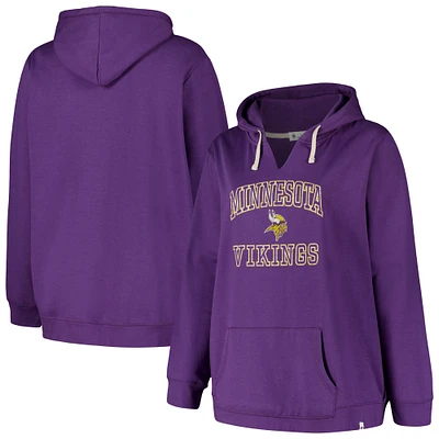 Women's Profile  Purple Minnesota Vikings Plus Kennedy Pullover Hoodie