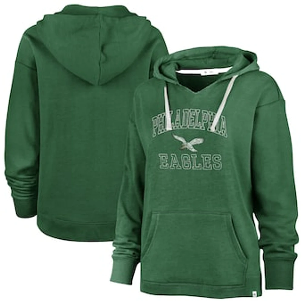 Women's '47  Kelly Green Philadelphia Eagles Plus Clarity Kennedy Pullover Hoodie