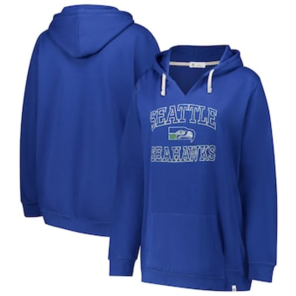 Women's Profile  Royal Seattle Seahawks Plus Kennedy Pullover Hoodie