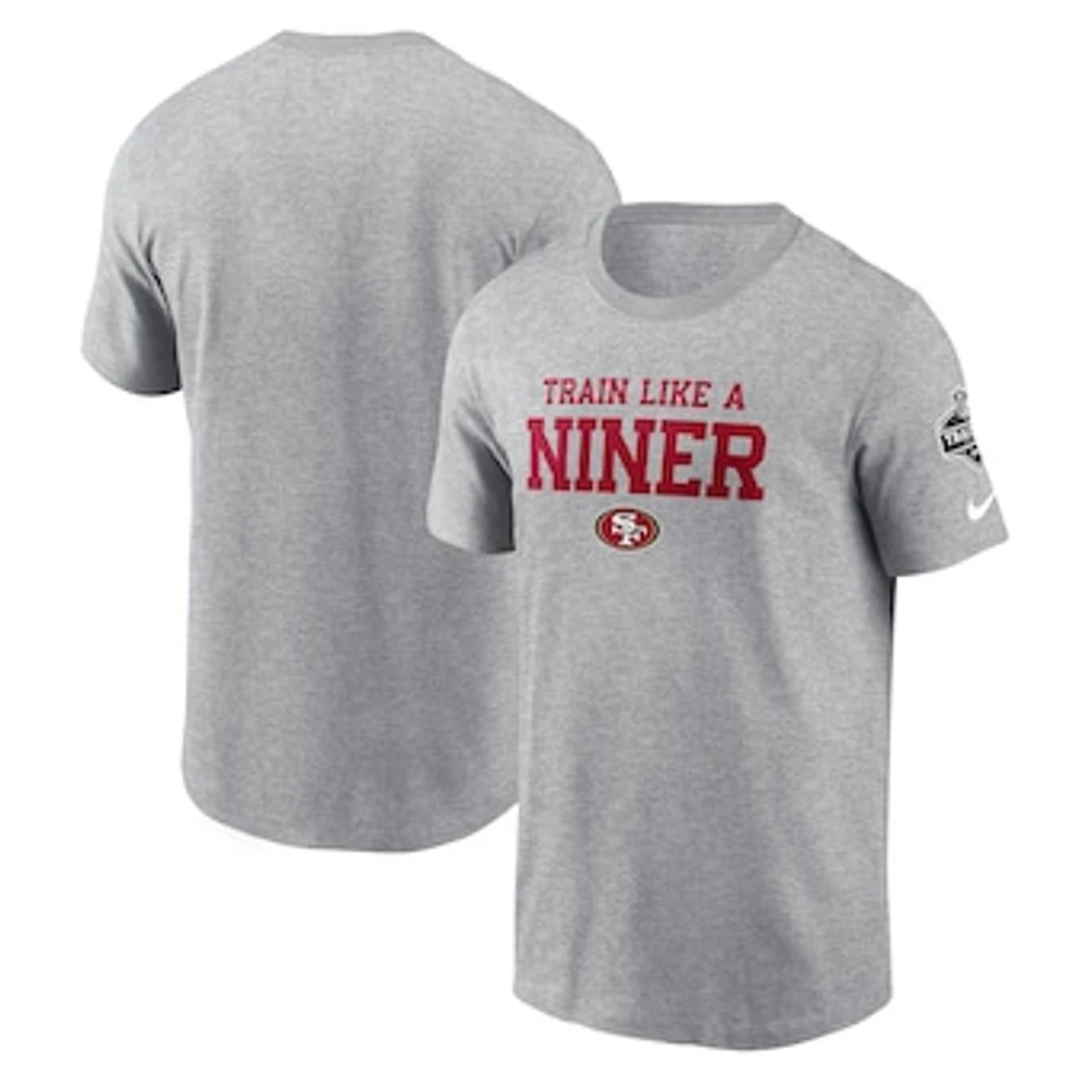 Men's Nike Heather Gray San Francisco 49ers 2024 NFL Training Camp Legend Performance T-Shirt