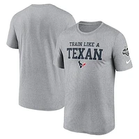 Men's Nike Heather Gray Houston Texans 2024 NFL Training Camp Legend Performance T-Shirt