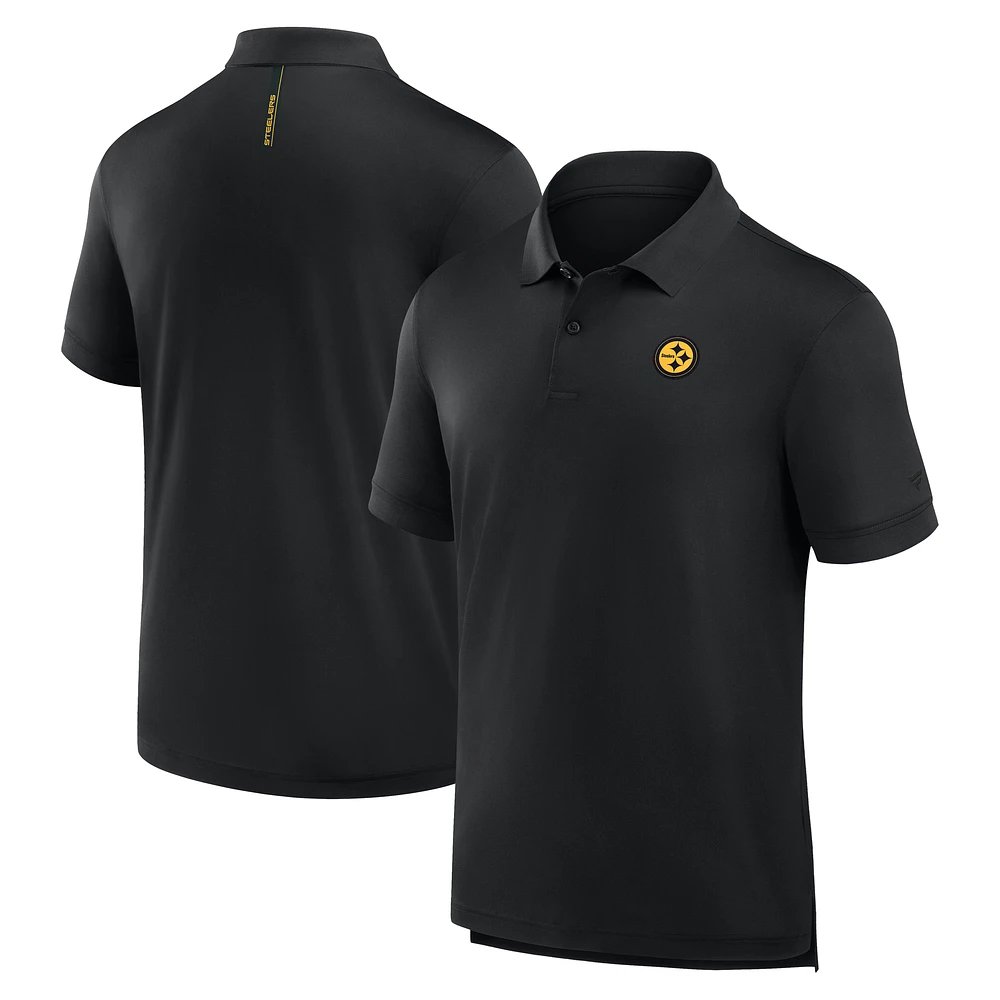 Men's Fanatics Black Pittsburgh Steelers Front Office Move Mono Polo