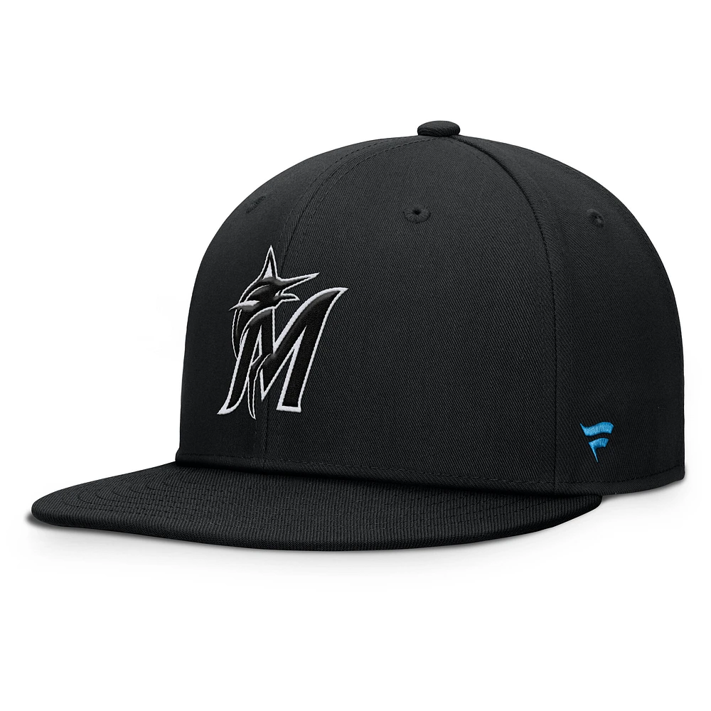 Men's Fanatics Black Miami Marlins Walk-Off Bullpen Snapback Hat