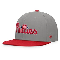 Men's Fanatics Gray/Red Philadelphia Phillies Clubhouse Dugout Fitted Hat