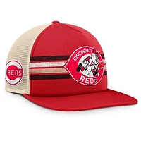 Men's Fanatics Red/Natural Cincinnati Reds Cooperstown Collection Powers Snapback Hat