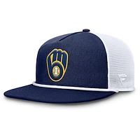 Men's Fanatics Navy/White Milwaukee Brewers Clubhouse Change Up Snapback Hat