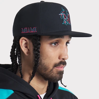 Men's Nike Black Miami Marlins 2025 City Connect Performance Adjustable Hat