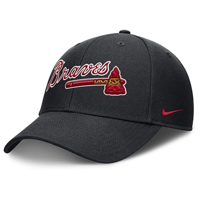 Men's Nike Navy Atlanta Braves Rise Gaberdine Adjustable Hat