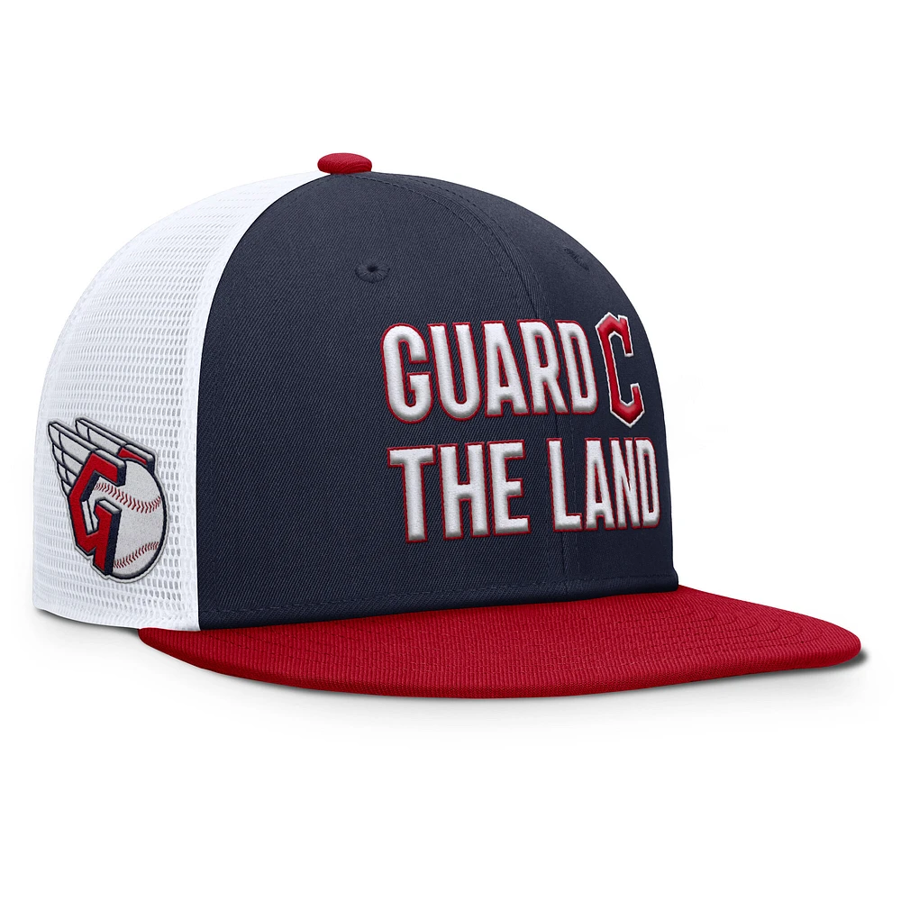 Men's Nike Navy Cleveland Guardians Pro Trucker Snapback Hat