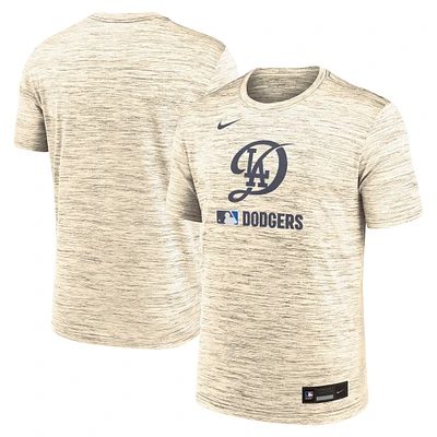 Men's Nike  Cream Los Angeles Dodgers 2025 City Connect Authentic Collection Velocity Performance T-Shirt