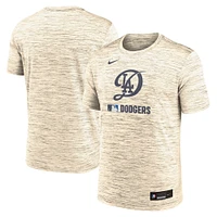 Men's Nike  Cream Los Angeles Dodgers 2025 City Connect Authentic Collection Velocity Performance T-Shirt