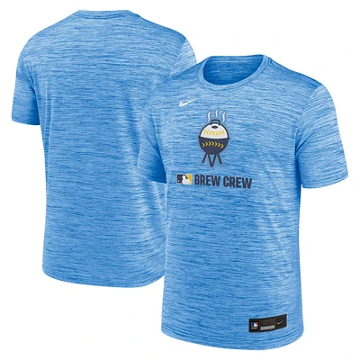 Men's Nike  Powder Blue Milwaukee Brewers 2025 City Connect Authentic Collection Velocity Performance T-Shirt