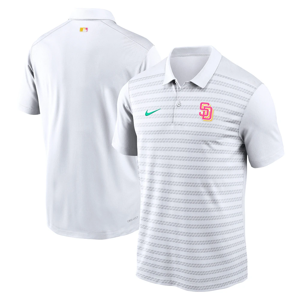 Men's Nike White San Diego Padres Authentic Collection City Connect Victory Performance Polo