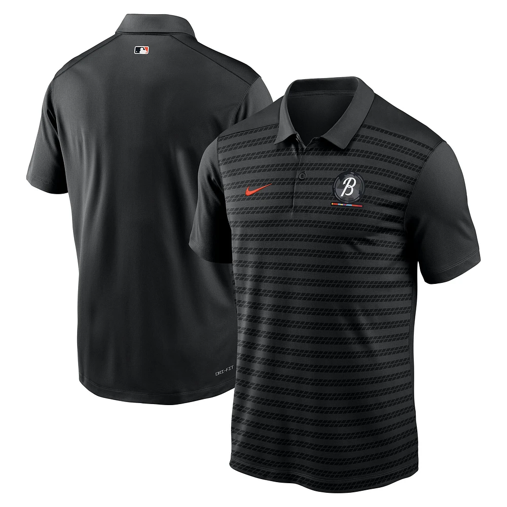 Men's Nike Black Baltimore Orioles Authentic Collection City Connect Victory Performance Polo