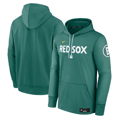 Men's Nike  Green Boston Red Sox 2025 City Connect Authentic Collection Therma Pullover Hoodie