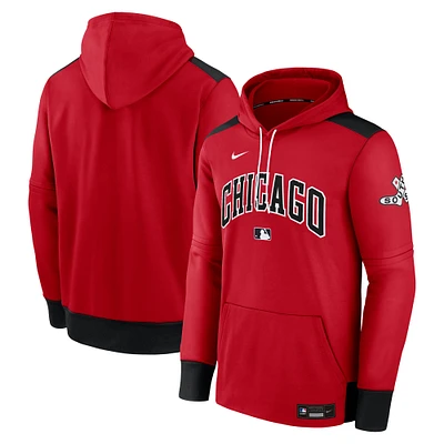Men's Nike Red/Black Chicago White Sox 2025 City Connect Authentic Collection Performance Pullover Hoodie