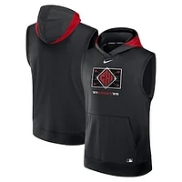 Men's Nike Black/Red Chicago White Sox 2025 City Connect Authentic Collection Performance Sleeveless Pullover Hoodie