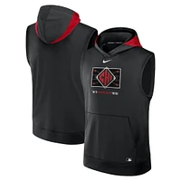 Men's Nike Black/Red Chicago White Sox 2025 City Connect Authentic Collection Performance Sleeveless Pullover Hoodie