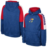 Youth Colosseum Royal Kansas Jayhawks Pullover Hoodie