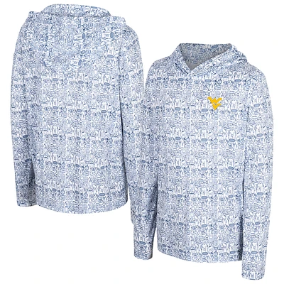 Youth Colosseum Navy West Virginia Mountaineers All-Over Print Hoodie