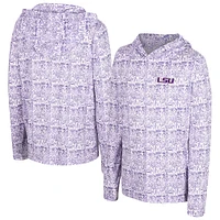 Youth Colosseum Purple LSU Tigers All-Over Print Hoodie