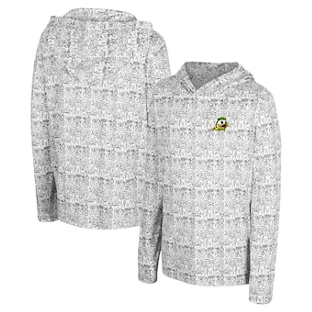 Youth Colosseum Black Oregon Ducks All-Over Print Hoodie