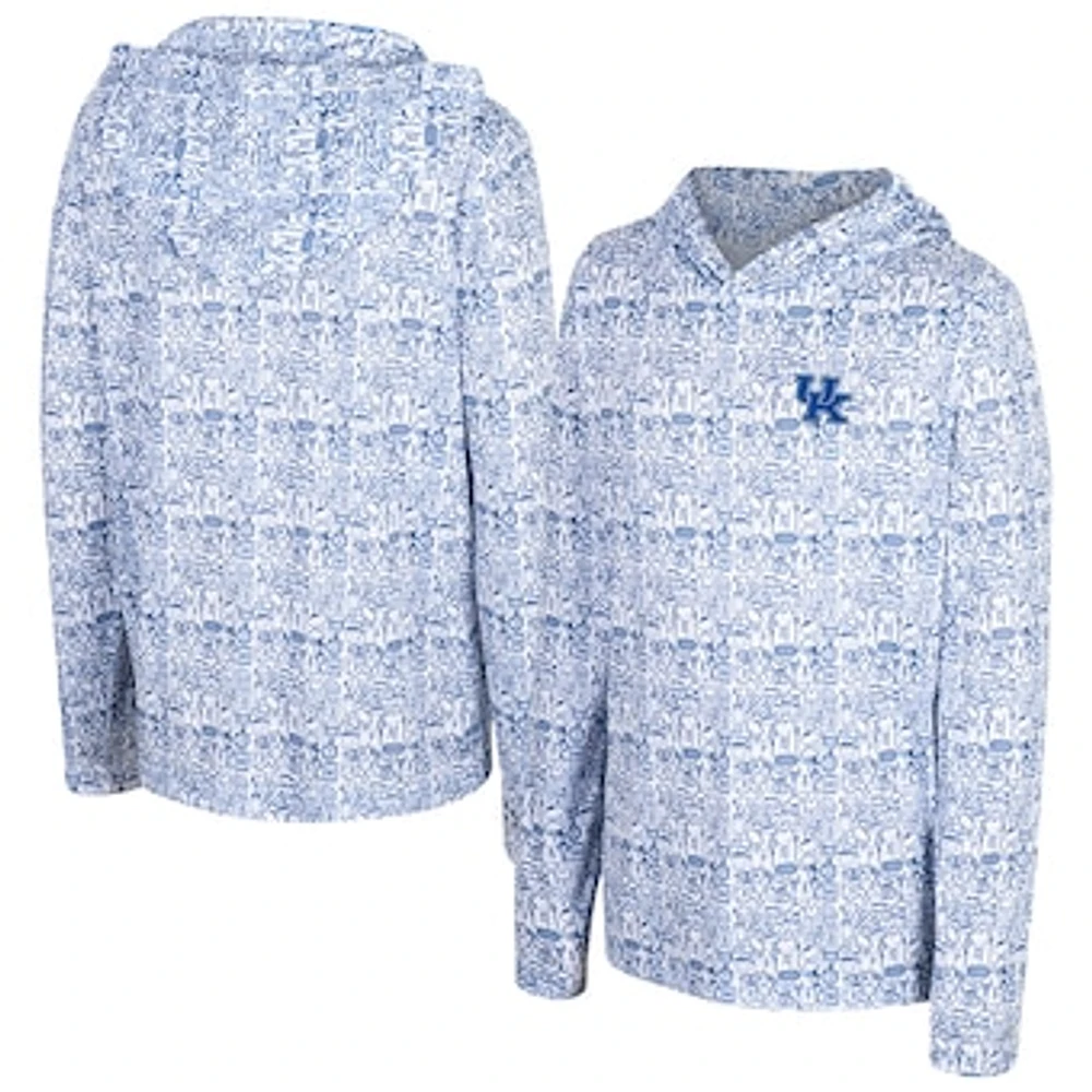 Youth Colosseum Royal Kentucky Wildcats All-Over Print Hoodie