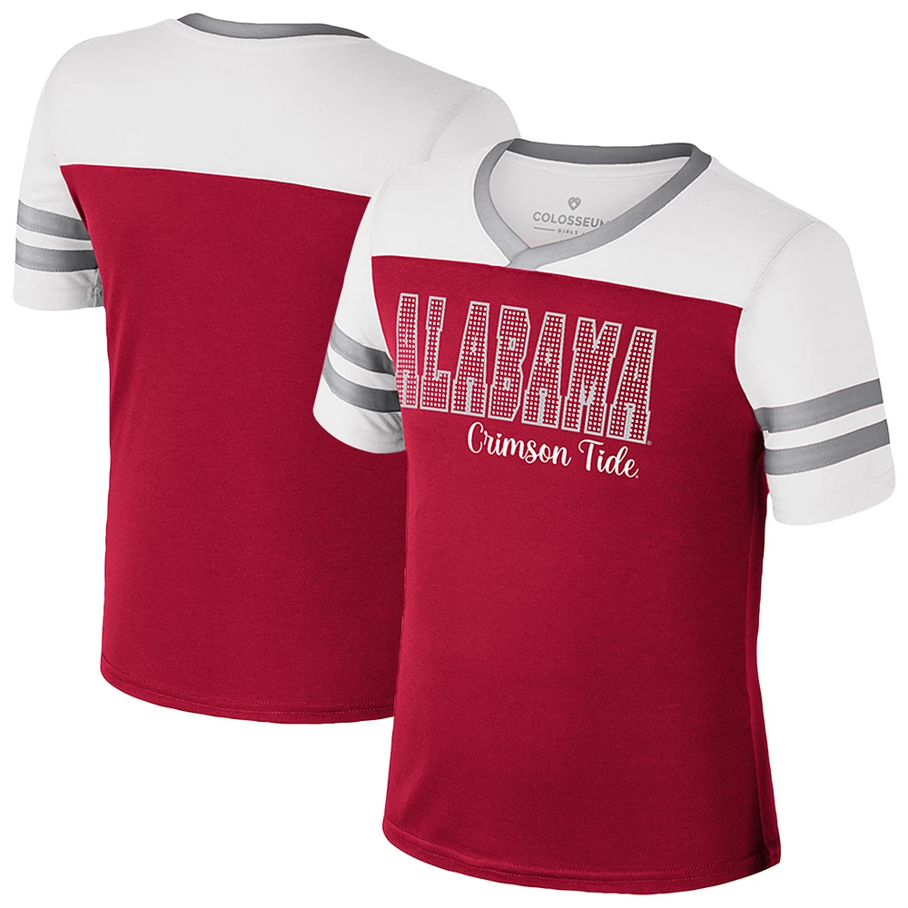 Girls Youth Colosseum Crimson Alabama Tide Space Opera T-Shirt