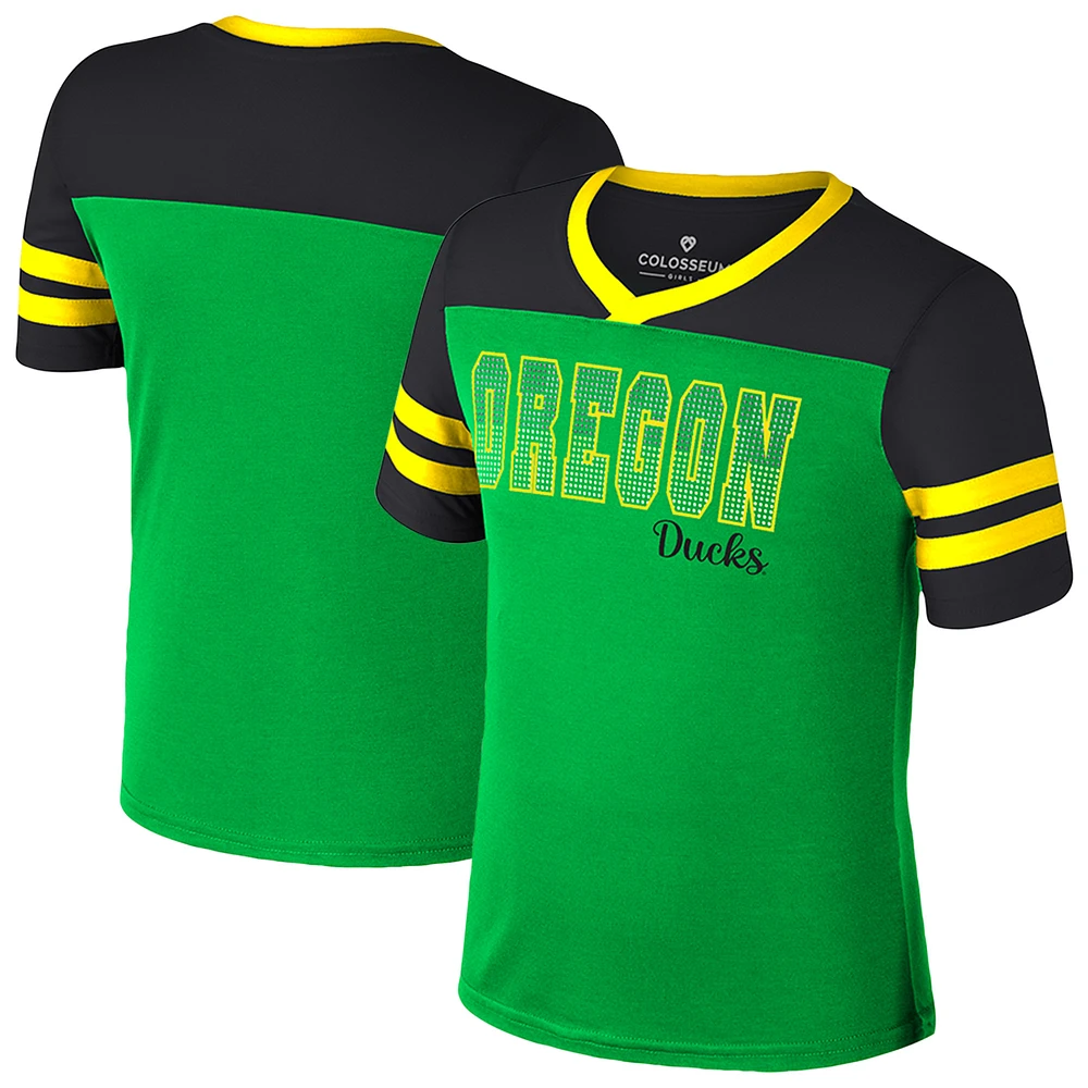 Girls Youth Colosseum Green Oregon Ducks Space Opera T-Shirt