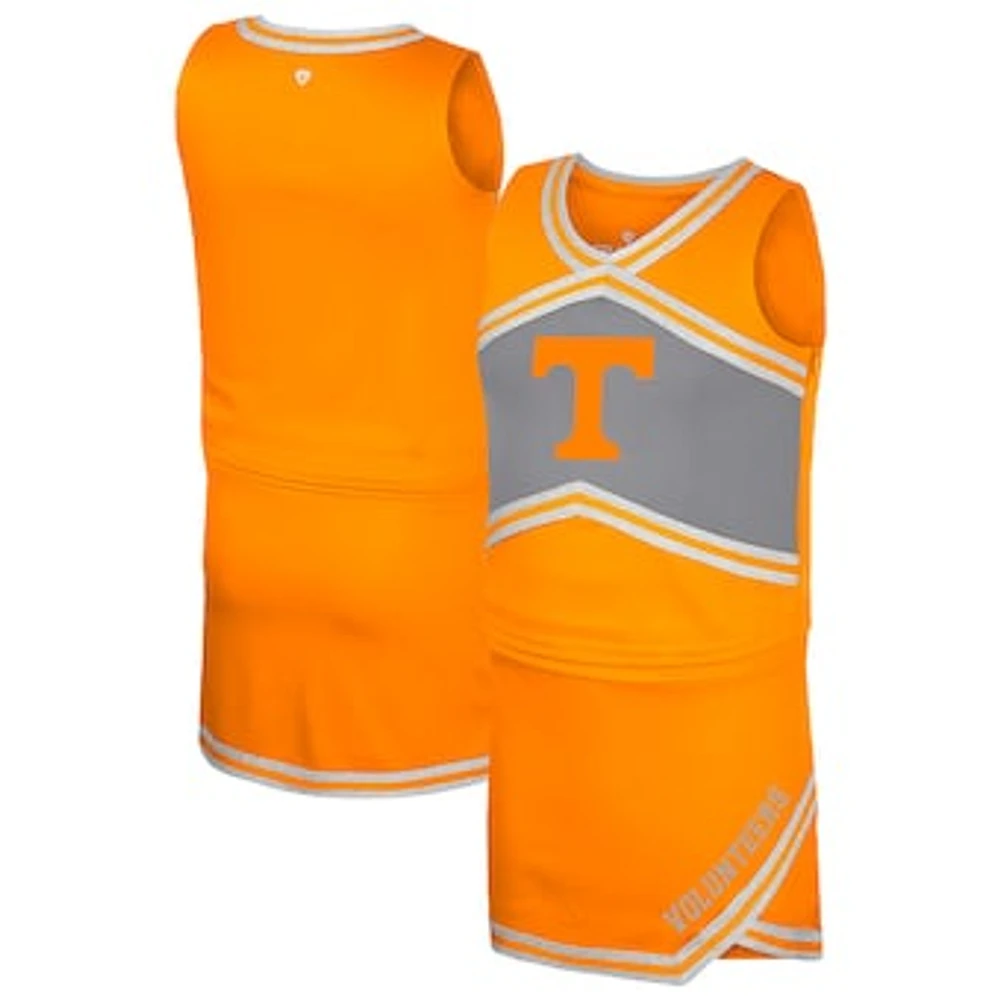 Girls Youth Colosseum Tennessee Orange Tennessee Volunteers Cheerleader Top & Skirt Set