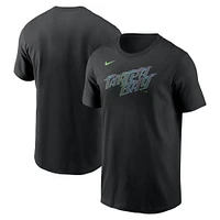 Men's Nike Black Tampa Bay Rays City Connect Wordmark T-Shirt