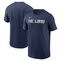 Men's Nike Navy Cleveland Guardians City Connect Wordmark T-Shirt
