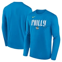 Men's Nike Royal Philadelphia Phillies City Connect Legend Performance Long Sleeve T-Shirt
