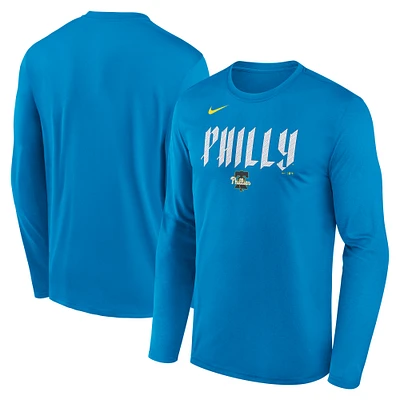 Men's Nike Royal Philadelphia Phillies City Connect Legend Performance Long Sleeve T-Shirt