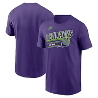 Men's Nike  Purple Tampa Bay Rays Cooperstown Collection Retro T-Shirt