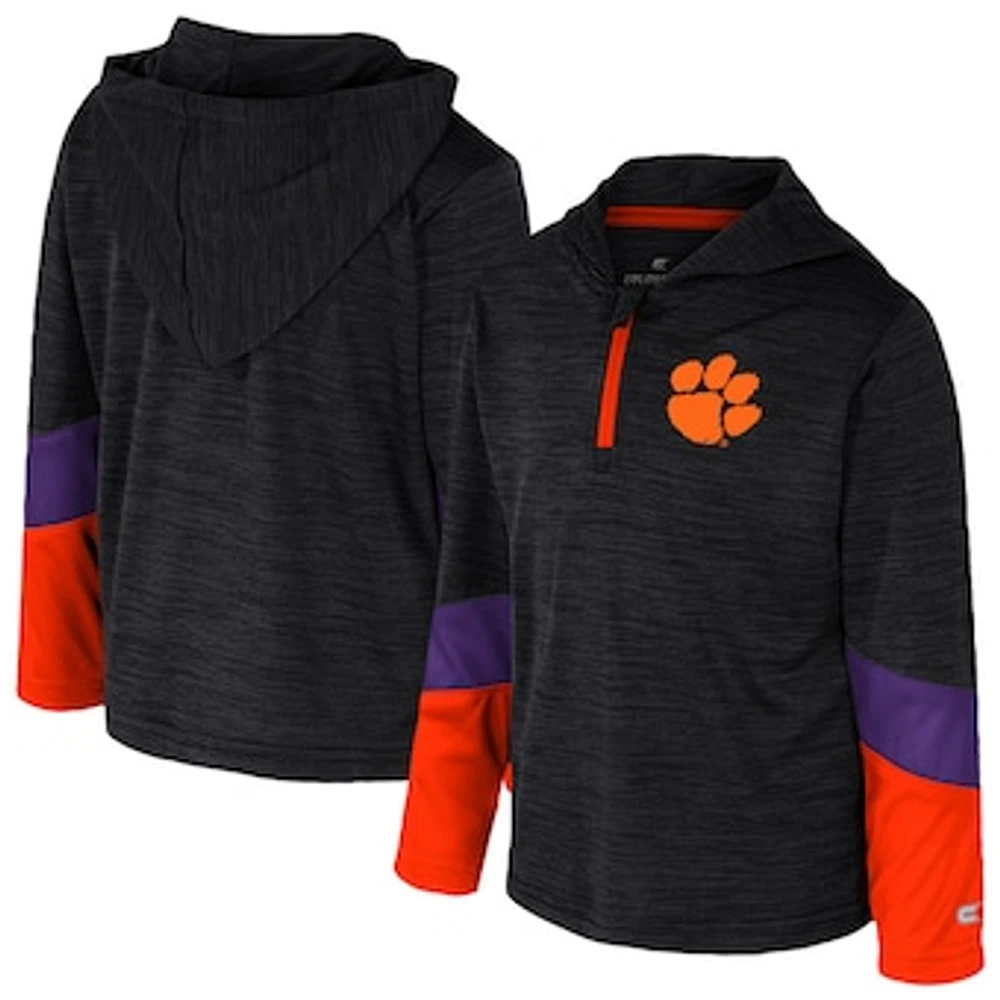 Toddler Colosseum Black Clemson Tigers Rylos Quarter-Zip Windshirt