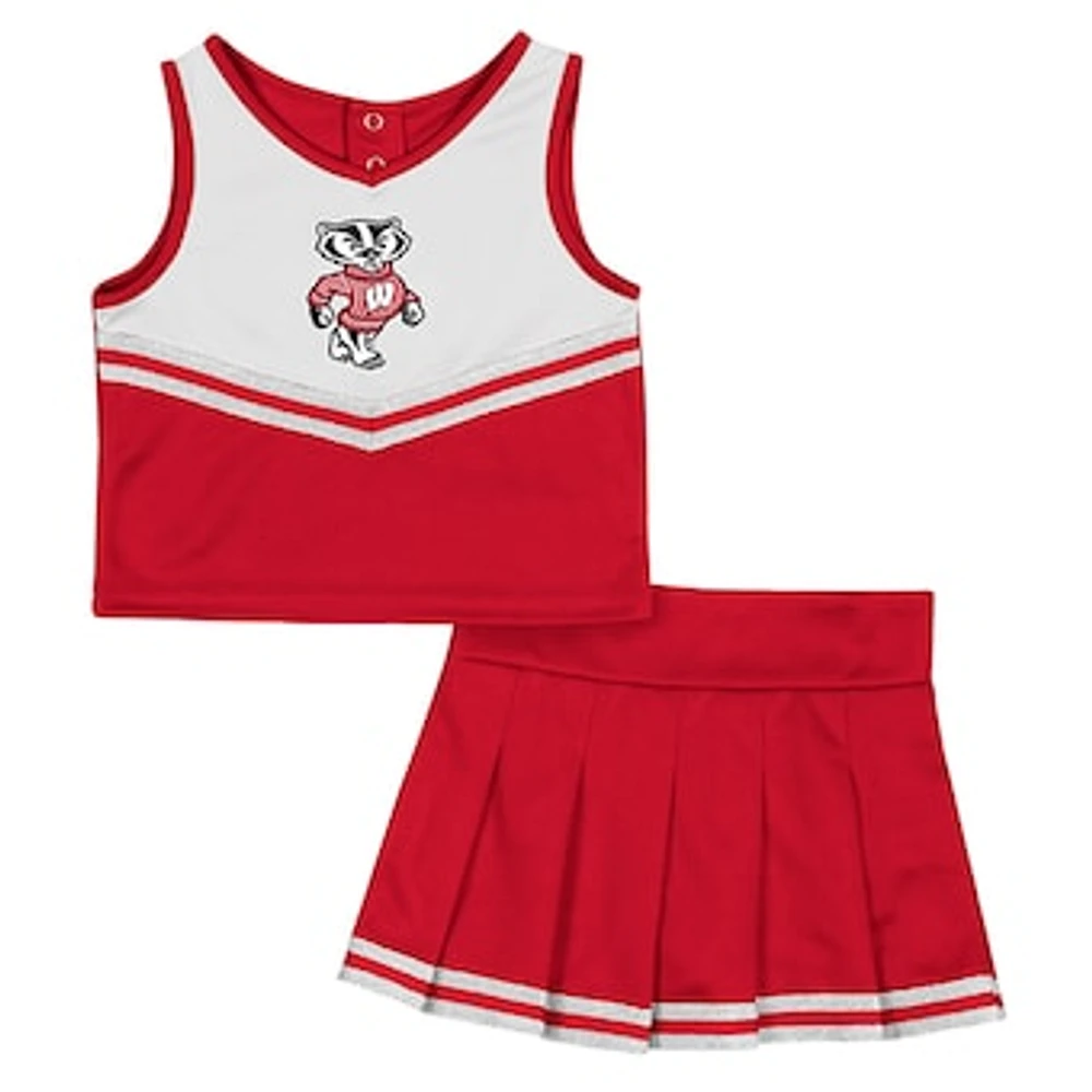 Girls Toddler Colosseum Red Wisconsin Badgers Time For Recess Cheer Top & Skirt Set