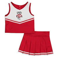 Girls Toddler Colosseum Red Wisconsin Badgers Time For Recess Cheer Top & Skirt Set