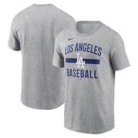 Men's Nike  Heather Gray Los Angeles Dodgers Arched T-Shirt