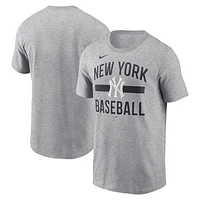 Men's Nike  Heather Gray New York Yankees Arched T-Shirt