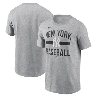 Men's Nike  Heather Gray New York Yankees Arched T-Shirt