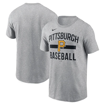 Men's Nike  Heather Gray Pittsburgh Pirates Arched T-Shirt