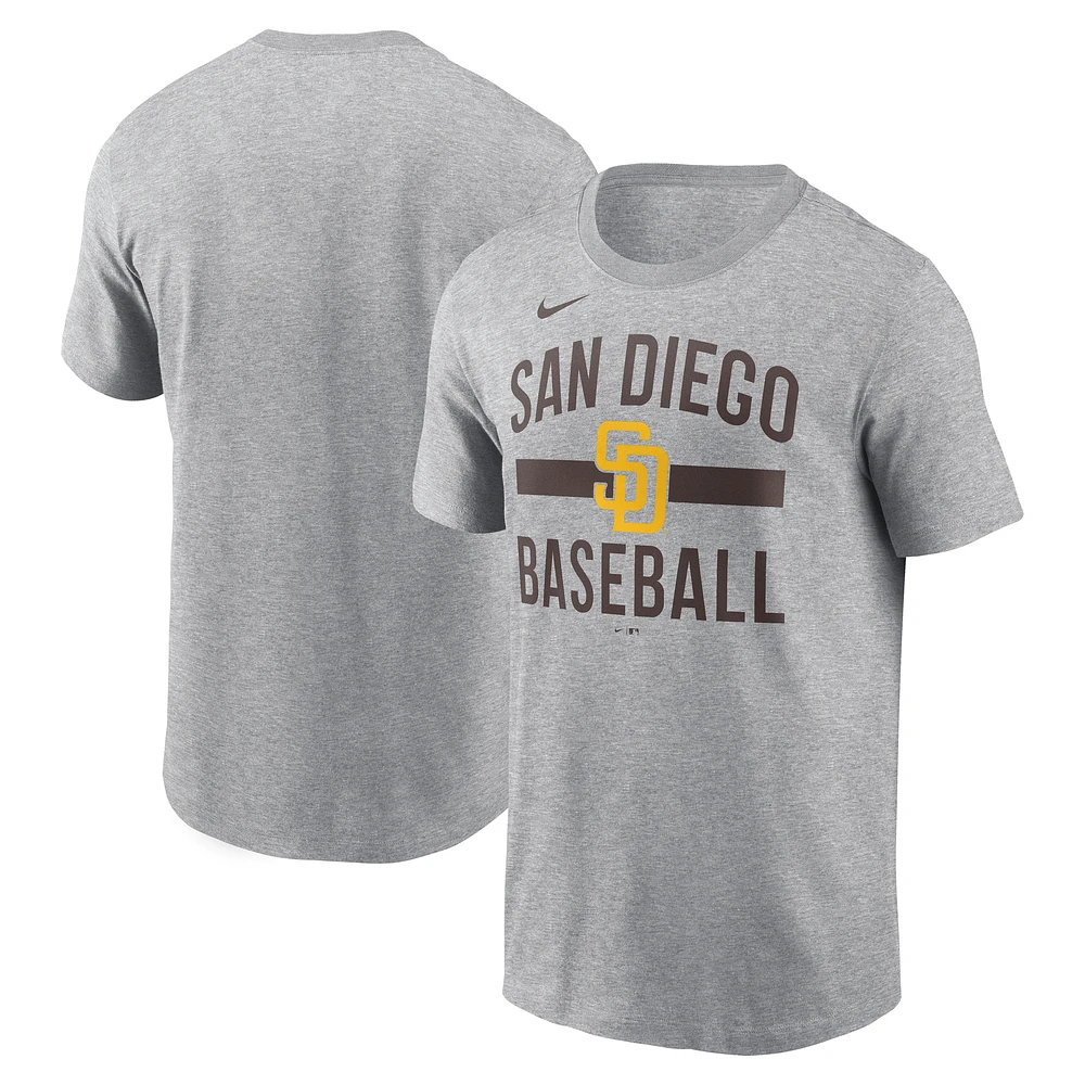 Men's Nike  Heather Gray San Diego Padres Arched T-Shirt