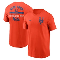 Men's Nike Orange New York Mets 2-Hit T-Shirt