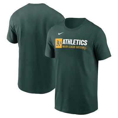 Men's Nike  Green Athletics Team Block T-Shirt