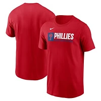 Men's Nike  Red Philadelphia Phillies Team Block T-Shirt