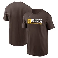 Men's Nike  Brown San Diego Padres Team Block T-Shirt